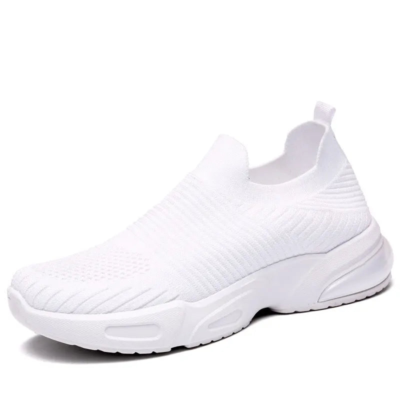 Slip-on breathable lightweight lazy sock shoes in 2205 Black with mesh lining and PVC sole