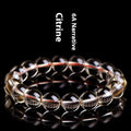 Natural citrine scattered beads ball bracelet showing 7A and 6A grade colour options