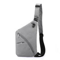 Men's black Oxford cloth chest bag with one-shoulder design and letter detailing