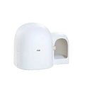 Fully enclosed oversized cat litter box in Aurora White with high sides for litter containment