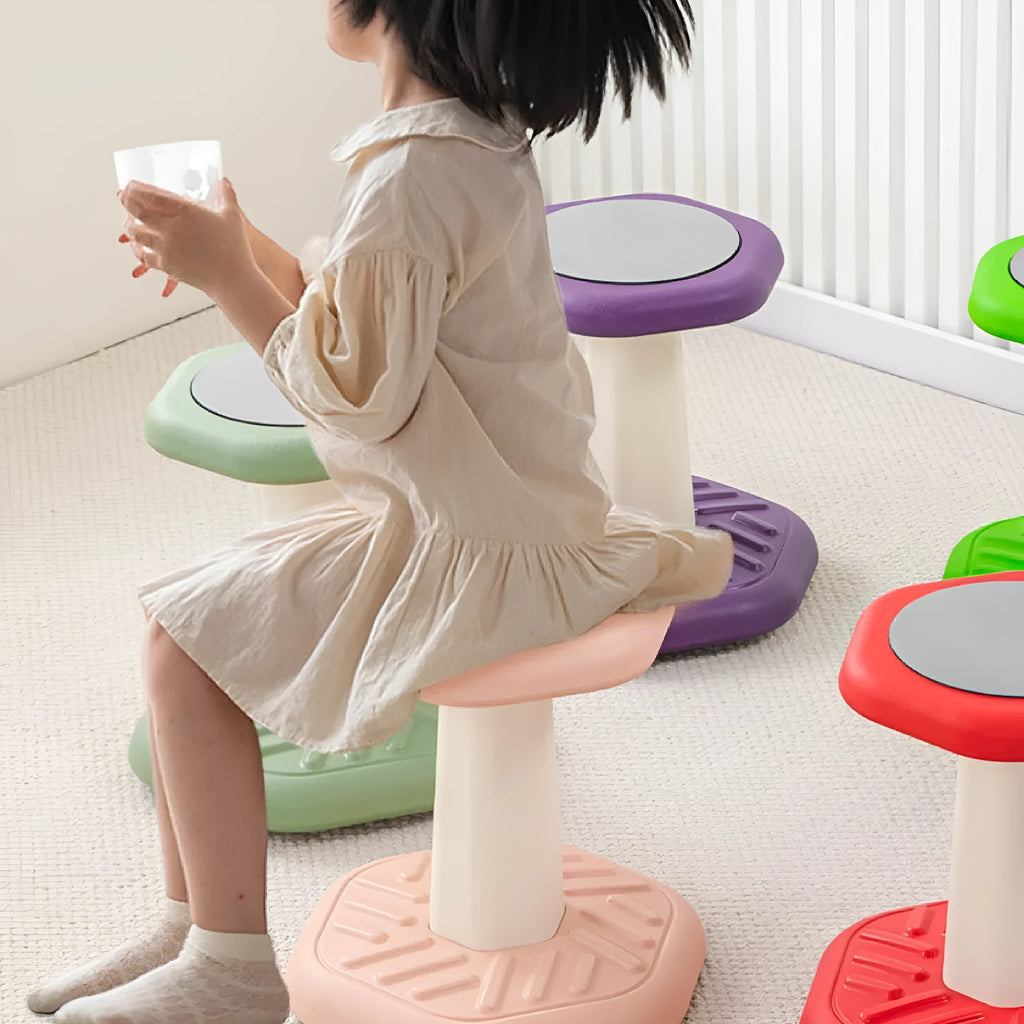 Balance Children's Multi-action Correction Rocking Stool in plastic, available in several bright colours for active seating