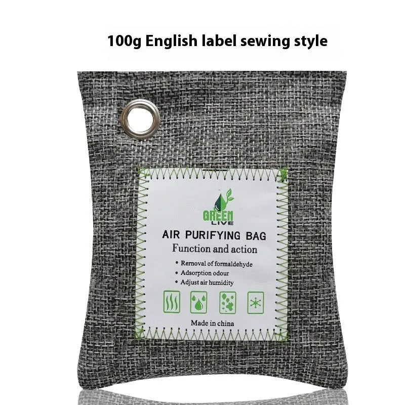 Wrapped bamboo charcoal bags for formaldehyde removal and household air freshening