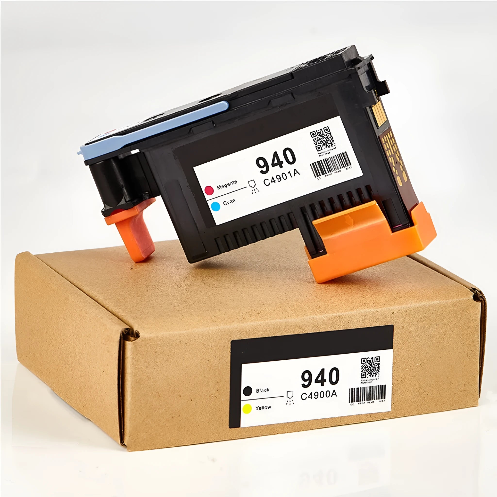 HP940 C4900A compatible printing nozzle replacement part in black and yellow.