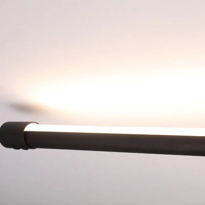 Nordic LED line wall lamp with iron shade, 50x7.5cm, offering 300-600mm size options