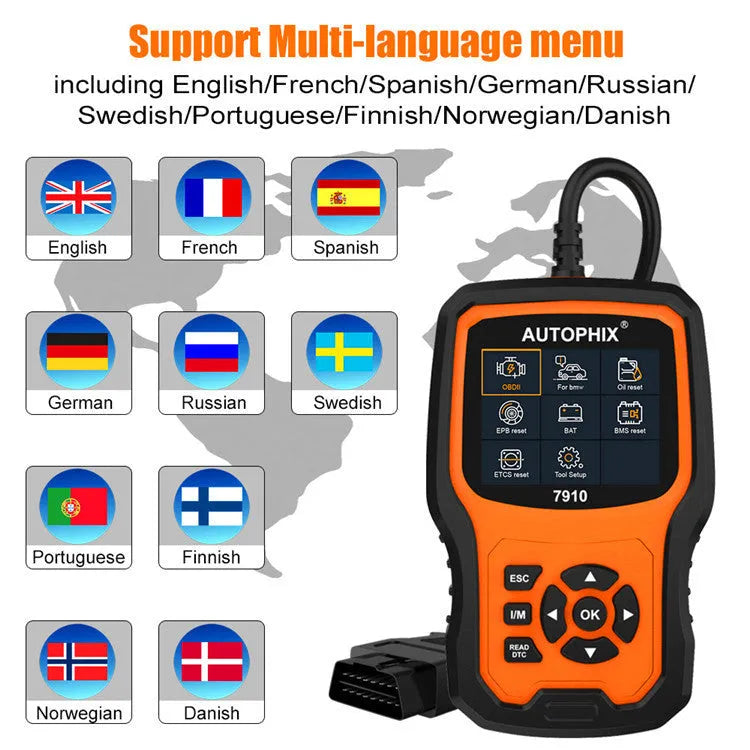 Autophix 7910 BMW and universal OBD2 automotive diagnostic scanner tool