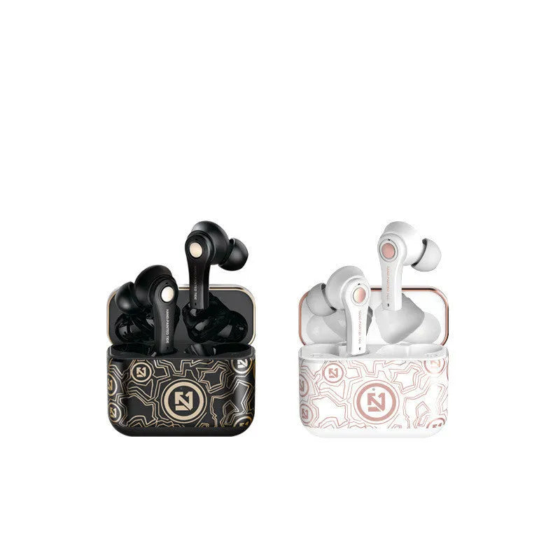 TWS touch in-ear noise reduction wireless headphones in Black with charging case, Bluetooth 5.0, Type C interface