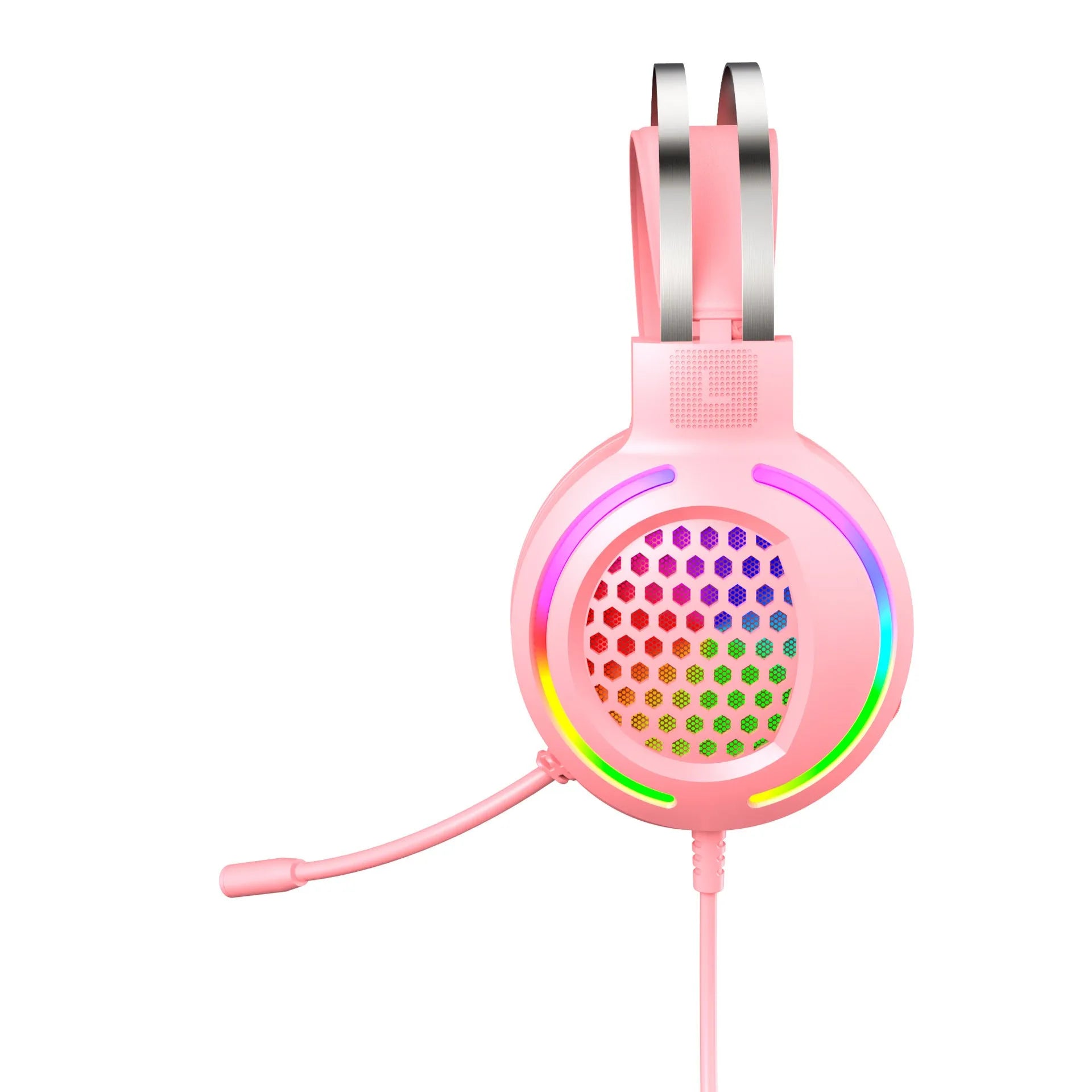 M12 gaming headset with 50mm driver, 7.1 USB, RGB lighting, protein ear pads in black