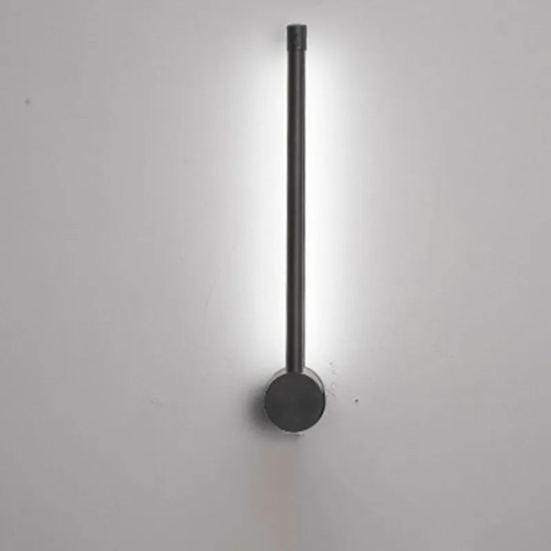 Nordic LED line wall lamp with iron shade, 50x7.5cm, offering 300-600mm size options