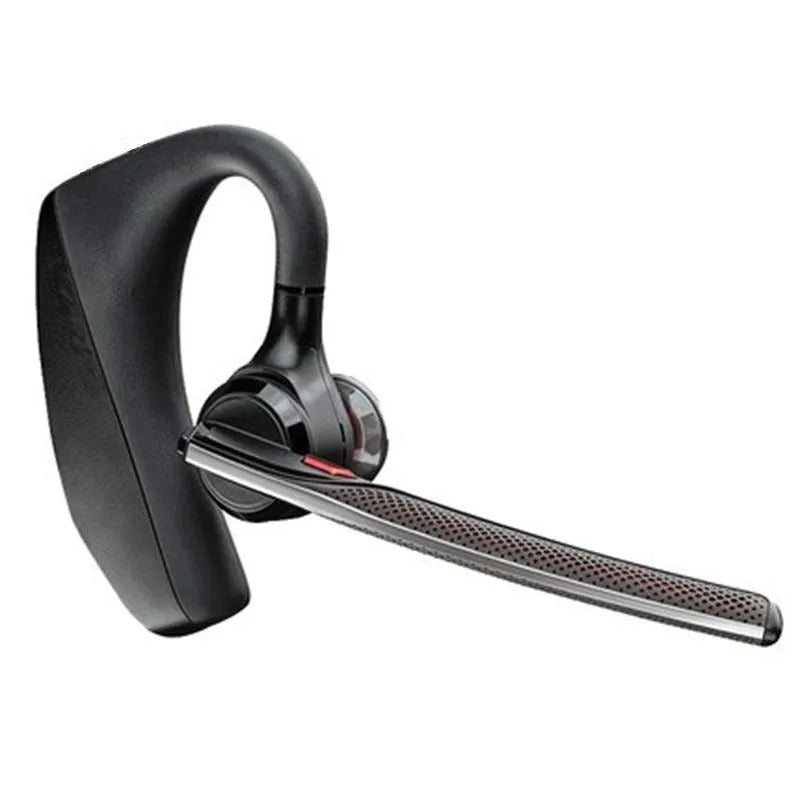 Black Bluetooth sports headphones with battery display screen and USB charging port