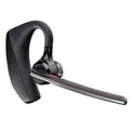 Black Bluetooth sports headphones with battery display screen and USB charging port