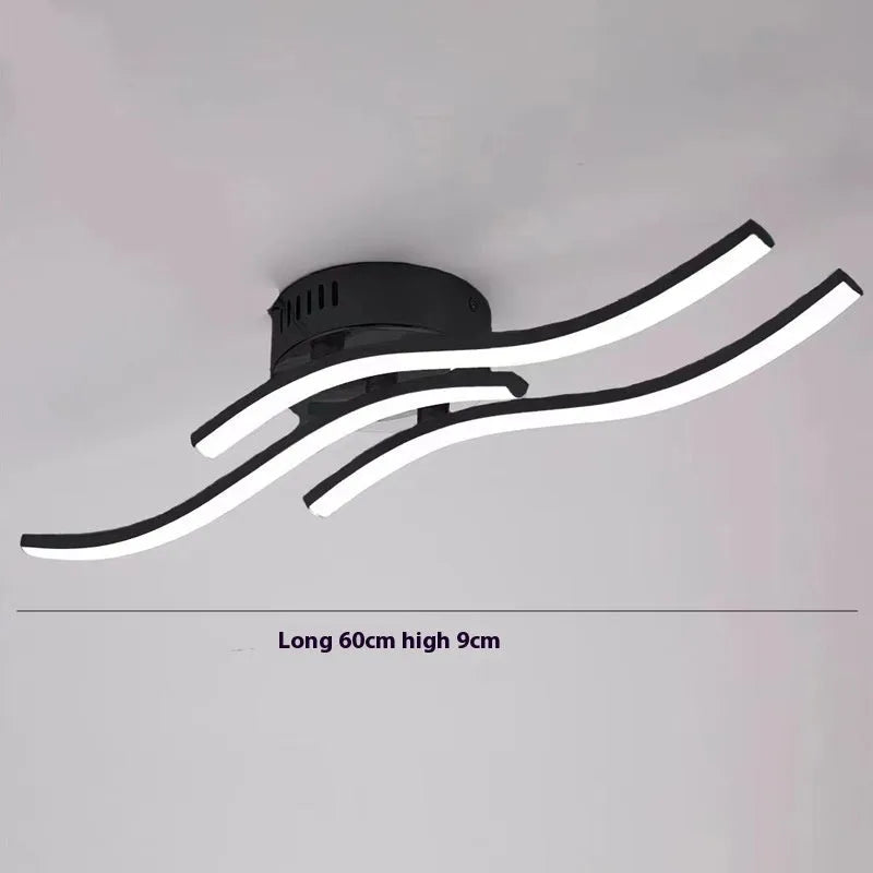 Modern minimalist LED ceiling light with aluminium shade and tricolor light option for living room or bedroom