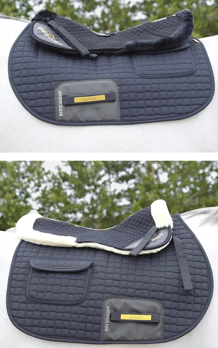 Riding saddle pad with shock absorption for waist protection during equestrian and cycling activities