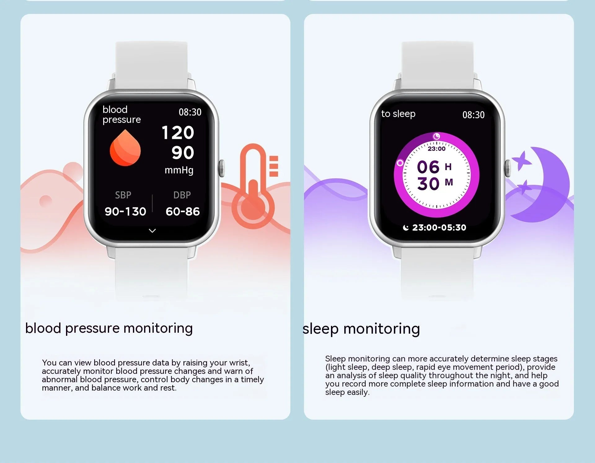 Bluetooth smart watch in black with AI voice, heart rate monitor, and TFT touch screen on wrist.