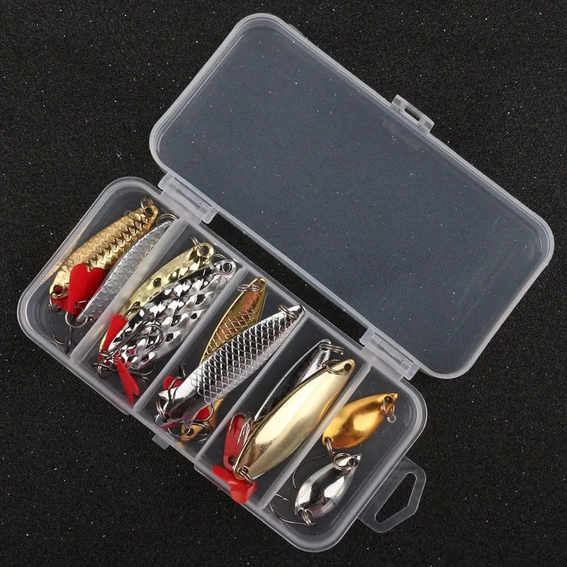 Pineapple lure metal sequins in gold and silver colours for fishing tackle boxes