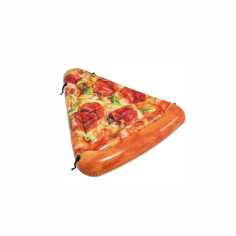 Inflatable pizza surfboard pool float 175cm x 145cm colourful design