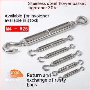 304 stainless steel security cable showing double twist construction and multiple diameter options