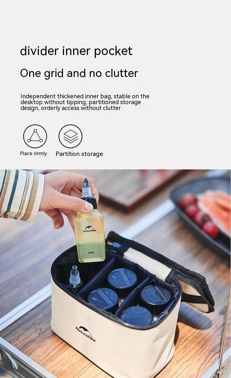 Naturehike six-piece PP plastic seasoning bottle set in modern simplicity style for outdoor use.