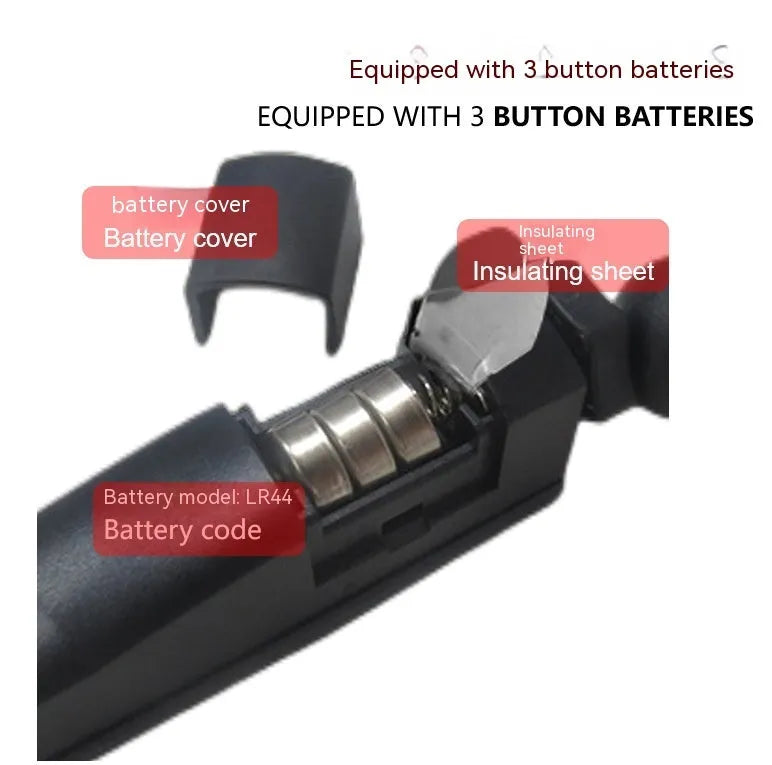 Golf putter laser aiming instrument shown in one of four available style configurations.