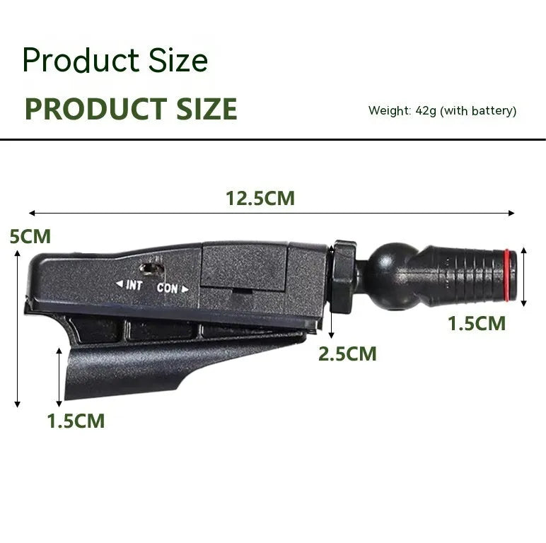 Golf putter laser aiming instrument shown in one of four available style configurations.