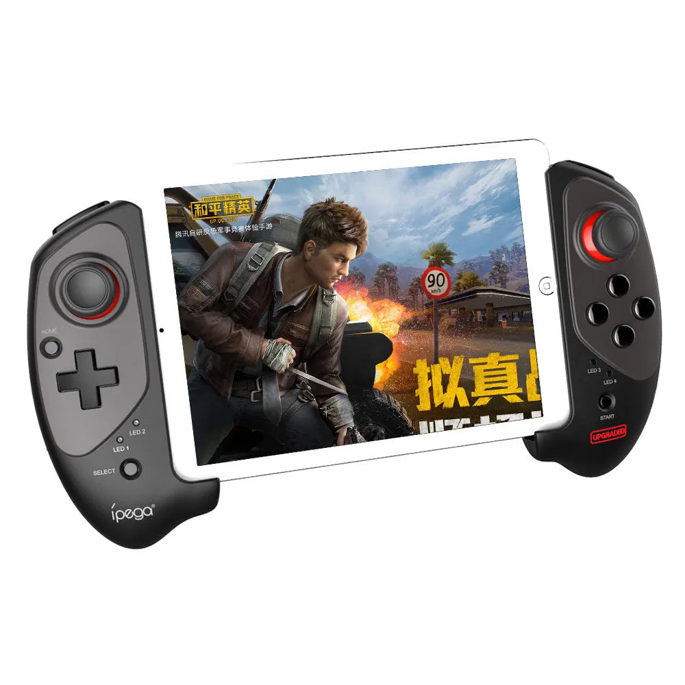 Red telescopic gamepad controller with USB cable for Android, iOS and PC