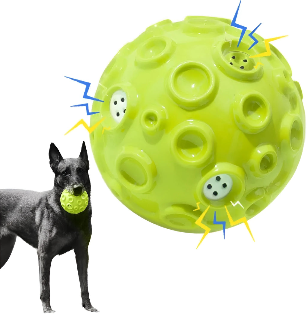 Durable natural rubber dog ball toy with textured surface for aggressive chewers in assorted colours