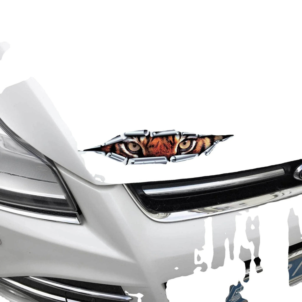 3D car bumper sticker with Eagle Eye or Tiger Eye design measuring 10x35 cm