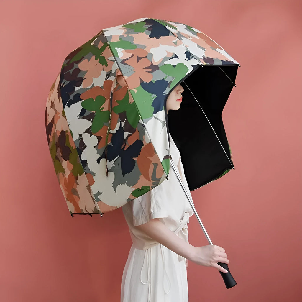 Helmet umbrella 76cm sun protection and rain umbrella in hands-free hat style
