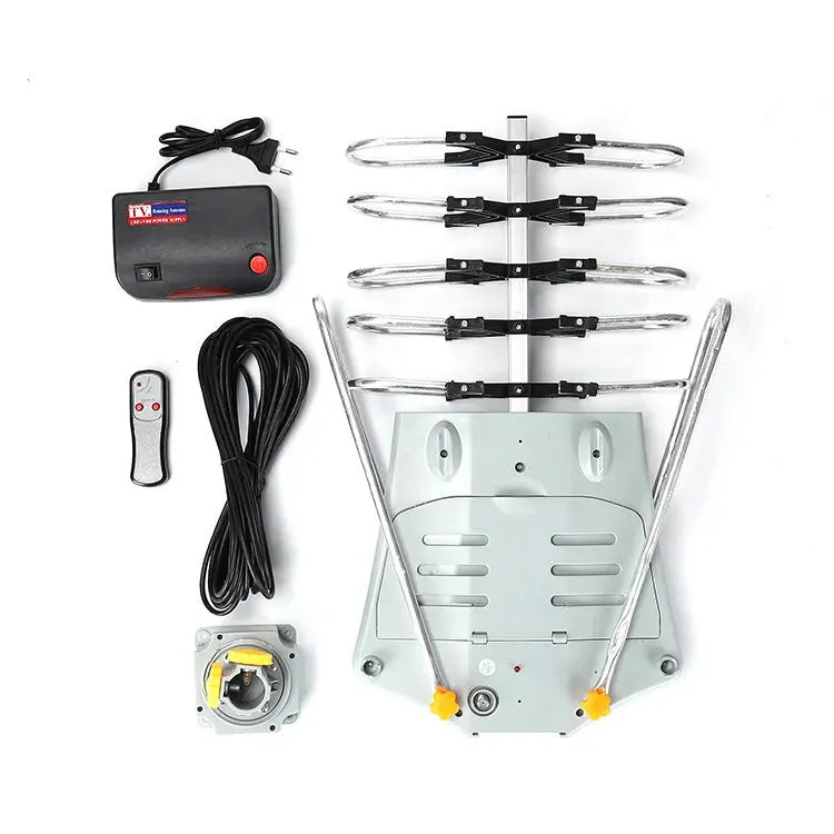 GR-1002 rotatable outdoor digital television antenna with high 28-36 dB gain for improved TV signal reception