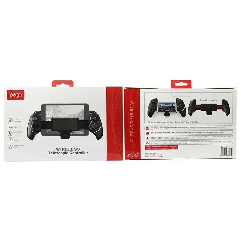 Wireless telescopic game controller holding mobile phone with ABS plastic construction and USB connection