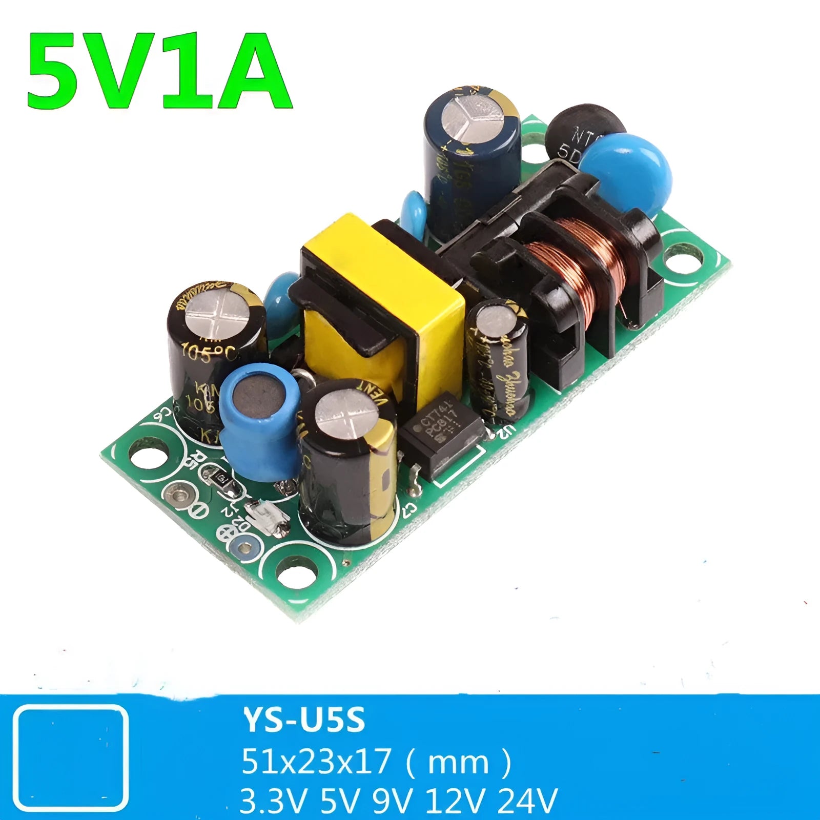 YS-U5S switching power board module metal casing AC DC converter 5V output