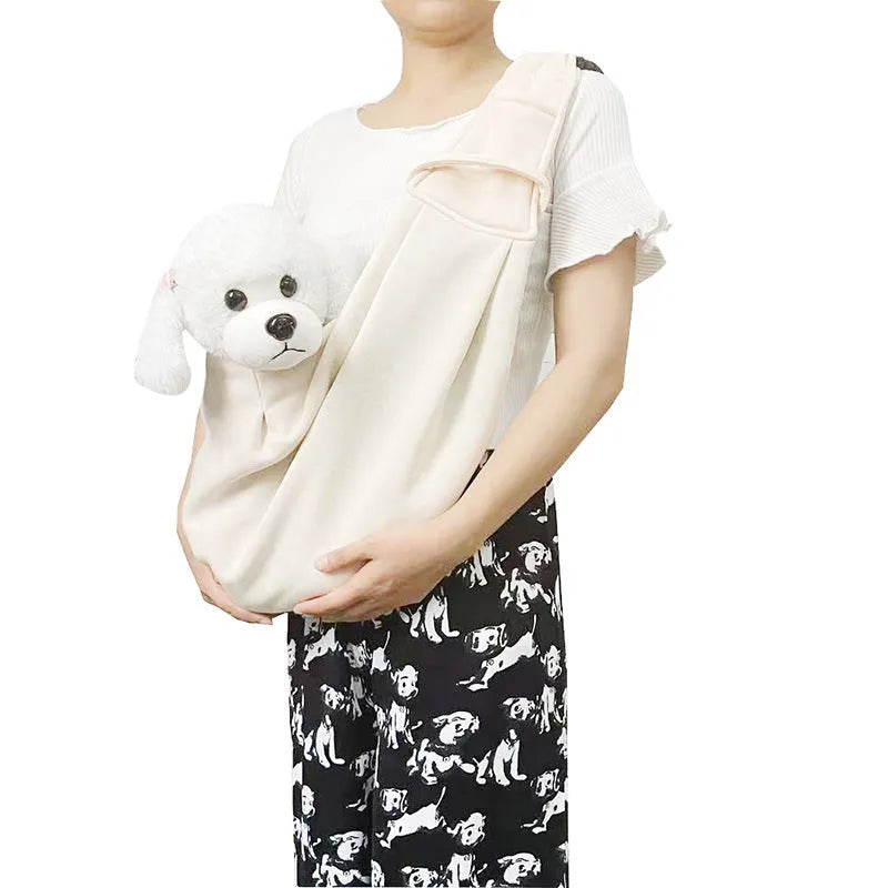 Soft polyester pet bag carrier with adjustable shoulder strap for small cats and dogs up to 7.5kg, available in multiple colours