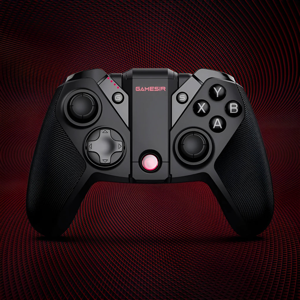 Black Gaishi USB Type-C gaming controller with vibration feedback for PC and mobile devices
