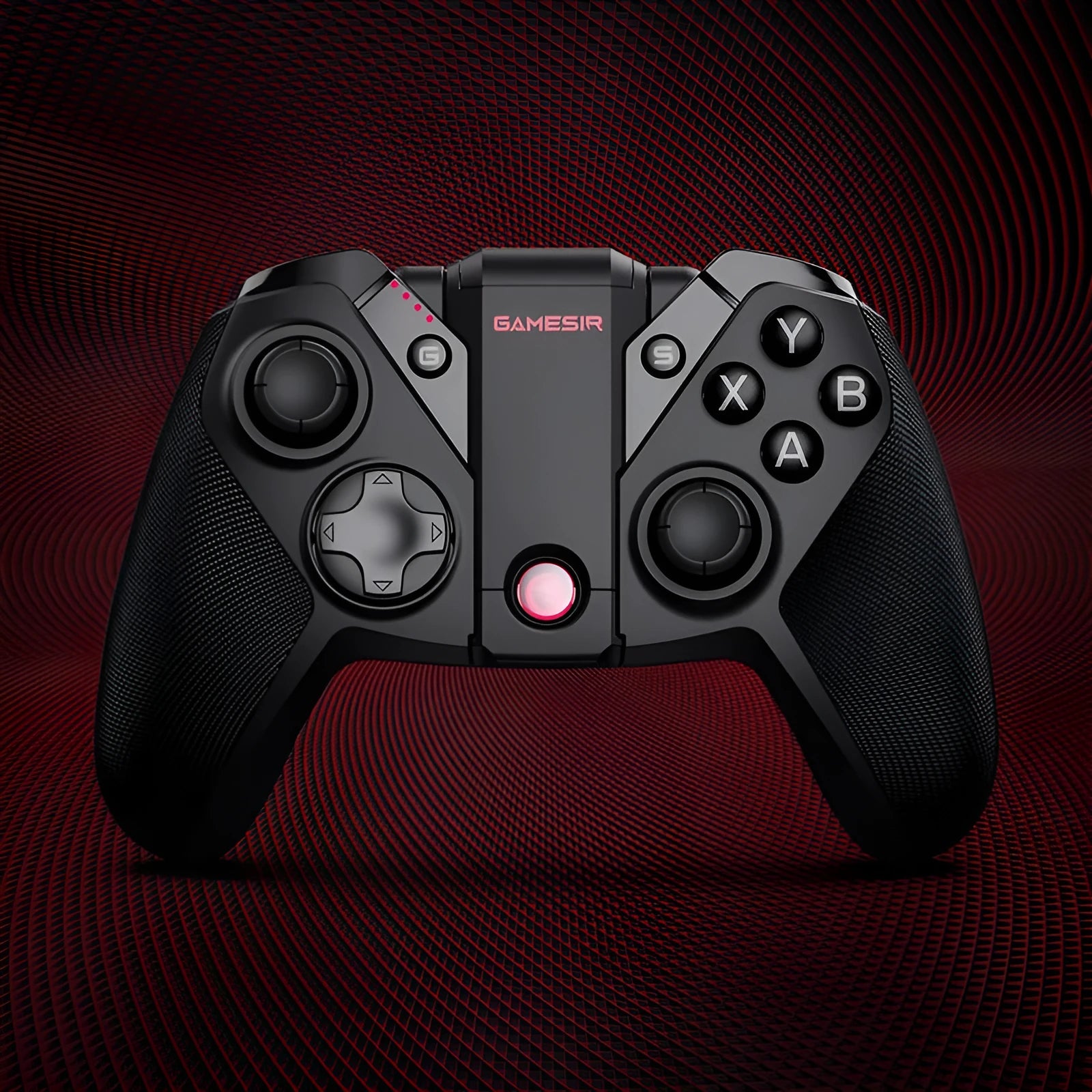 Black Gaishi USB Type-C gaming controller with vibration feedback for PC and mobile devices