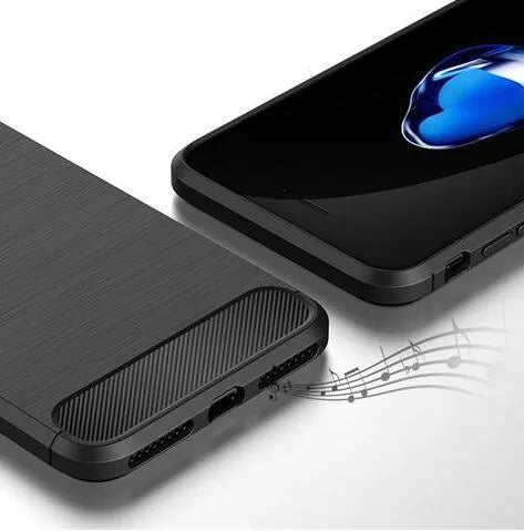 TPU shock proof phone case back cover for iPhone in solid colour Black