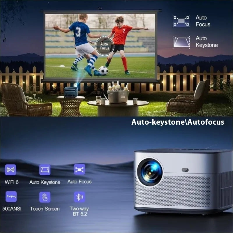 Portable silver ultra high definition 1080P home projector with 100-inch projection size