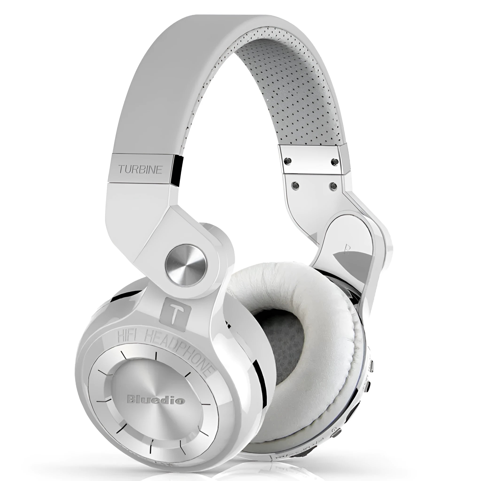 Bluetooth headset with head-mounted design in black, blue, red, or white colour options