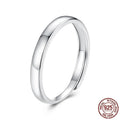 S925 sterling silver open ring with gloss finish for men and women, couple halo split ring design