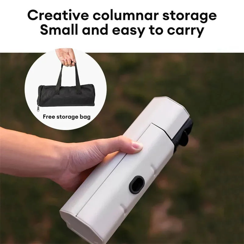 Portable folding camping gas stove 25 x 11 x 8 cm with adjustable control valve and anti-slip feet