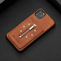 Zipper phone case in black PU with front flap closed, suitable for iPhone 11 Pro and Note 10 models