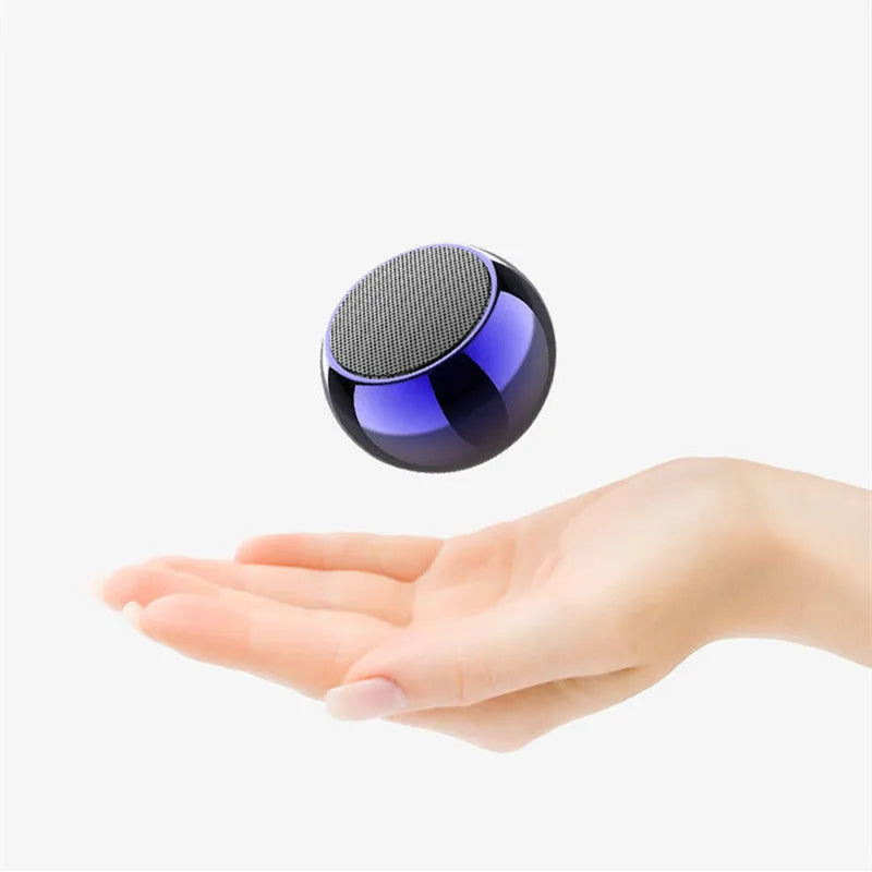 Mini portable Bluetooth speaker with space aluminium alloy shell in silver colour