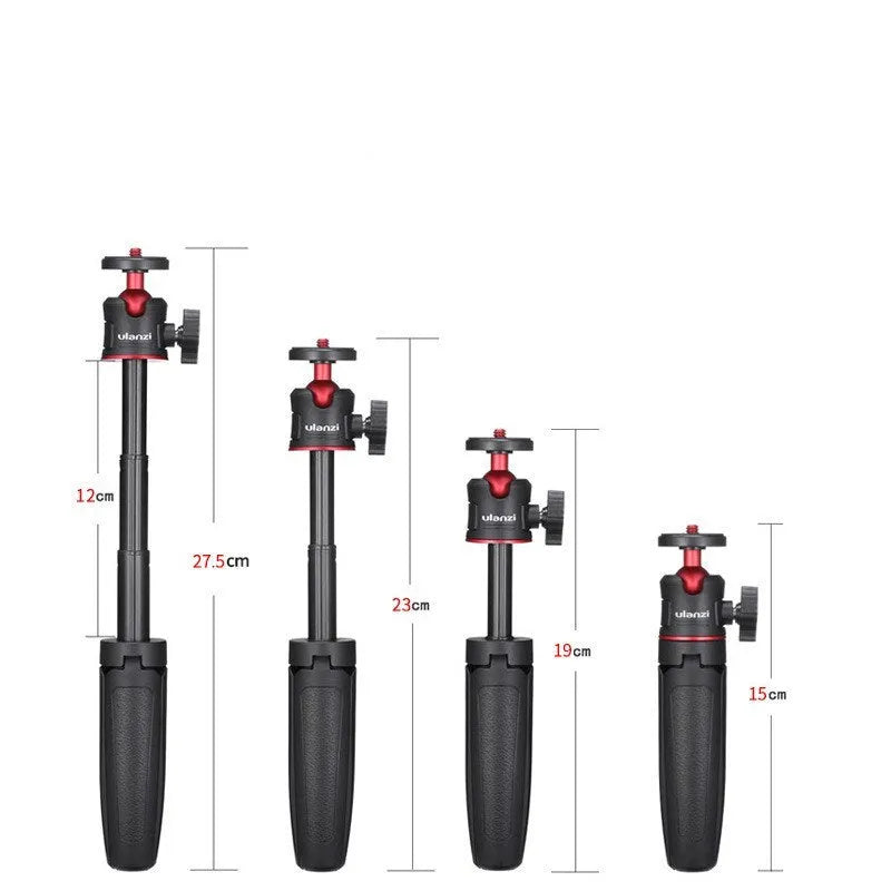 Mini camera desktop tripod selfie stick live stand compatible with iPhone in black red and white