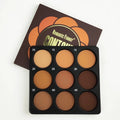 Dark matte makeup palette with nine waterproof colours and a repair disk.