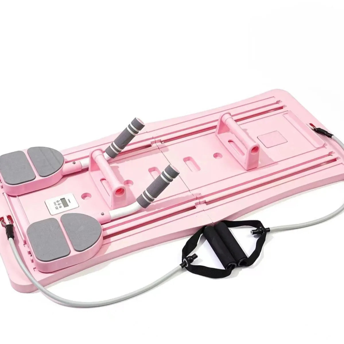 Foldable purple PP belly panel fitness board for core workouts laid flat on a floor.