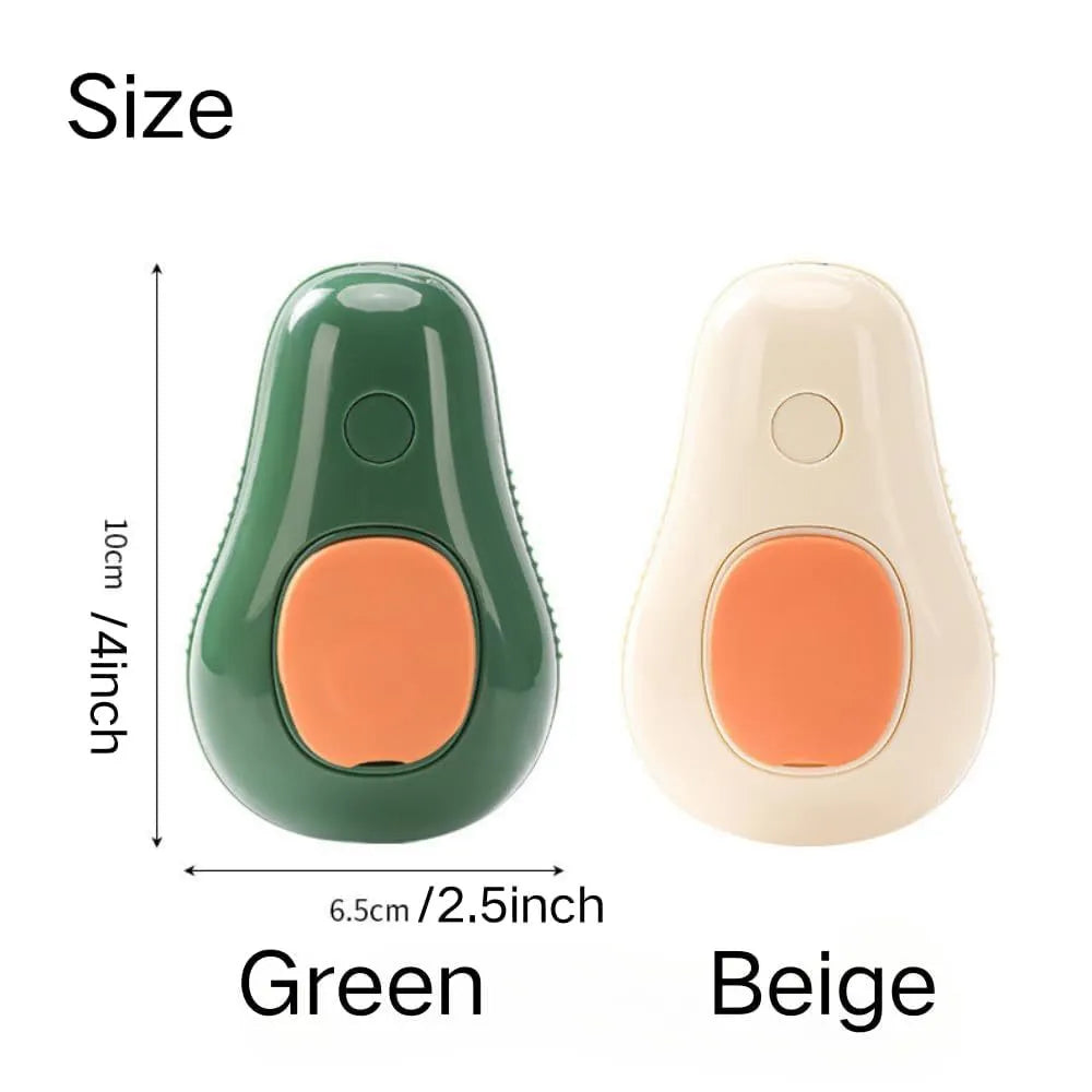 Green and white cat steam brush with water spray function and silicone massage teeth for pet grooming