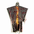 Halloween blood-dyed luminous skull hanging ghost plastic decoration for outdoor and indoor display