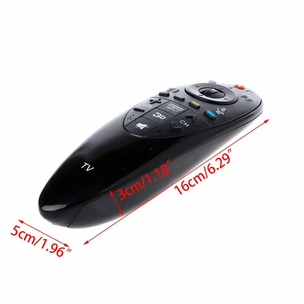Black ABS plastic remote control for LG Smart TV AN-MR500G and AN-MR500 with battery compartment
