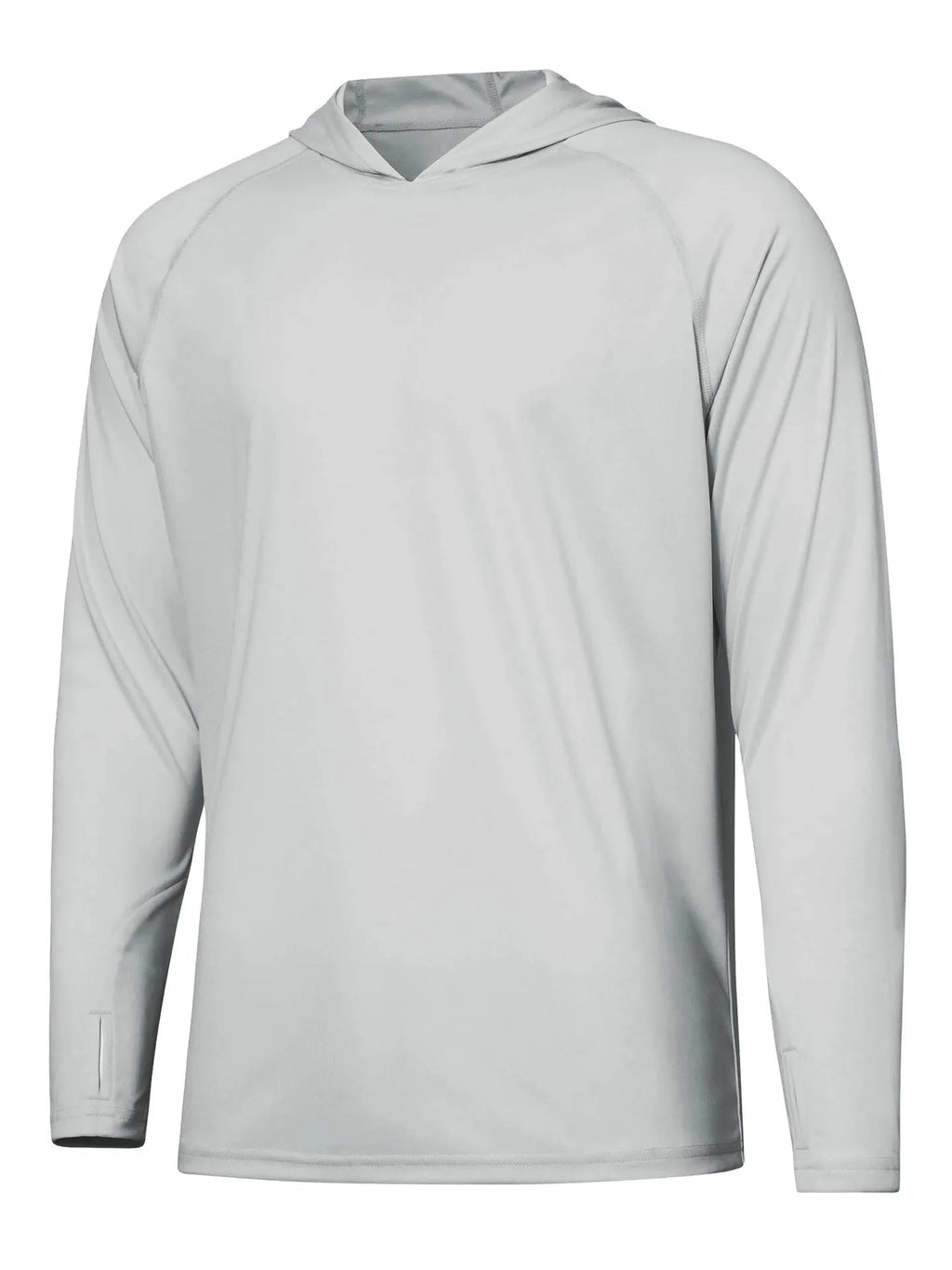 Outdoor UV-proof fishing long sleeve hooded top in black polyester with sun protection