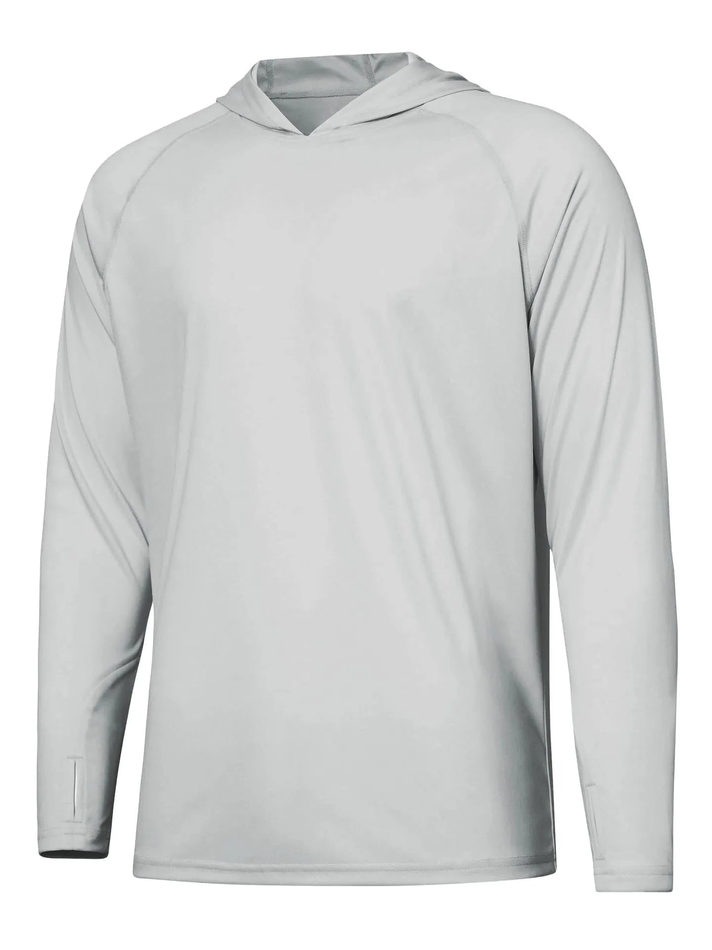 Outdoor UV-proof fishing long sleeve hooded top in black polyester with sun protection