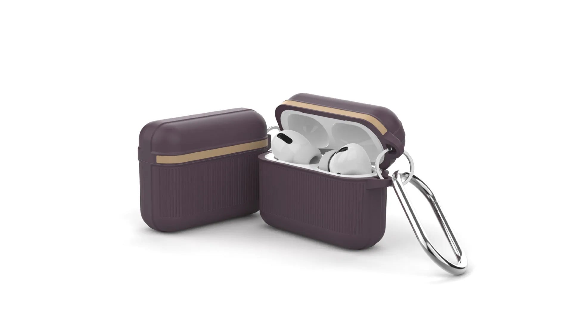 Silicone clamshell case for Apple AirPods with reinforced corners and ultra-thin grip