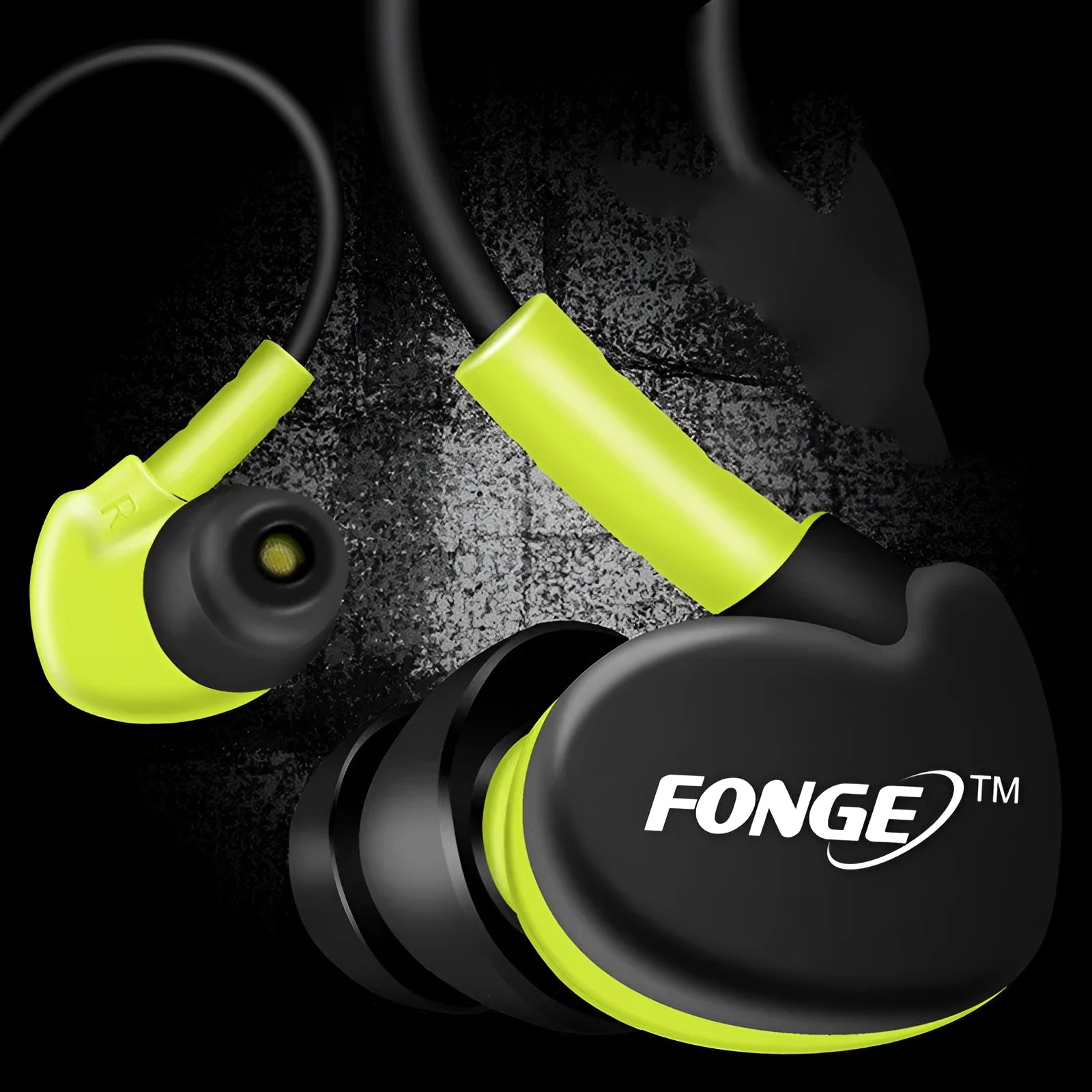 Ear-hook wired headset with microphone and 3.5mm plug, available in multiple colours